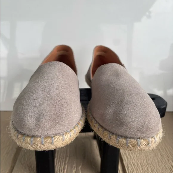Verbenas Carmen Serraje Piedra Suede Espadrille Flat Shoes Size 41/ US 10.5/11 - Picture 2 of 16